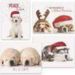 CARD GRTNG XMAS PUPPY LOV SET 4ASST DESIGNS 16PK